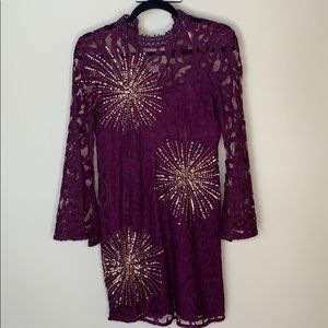 Free people tunic dress with sequins